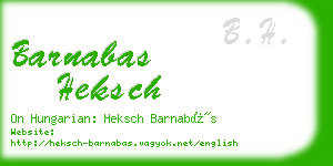 barnabas heksch business card